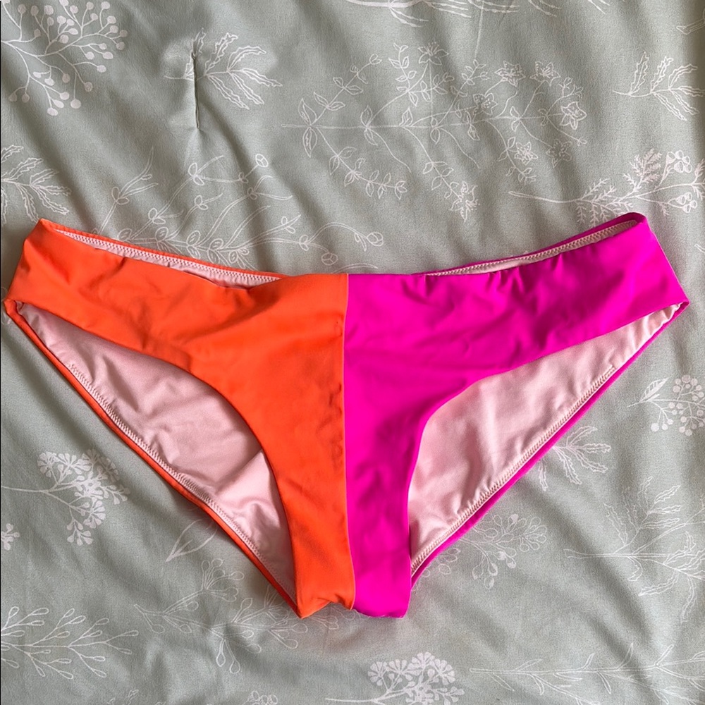 Dual color Orange and Pink VS Cheeky Hipster Bikini Bottoms - NWOT
